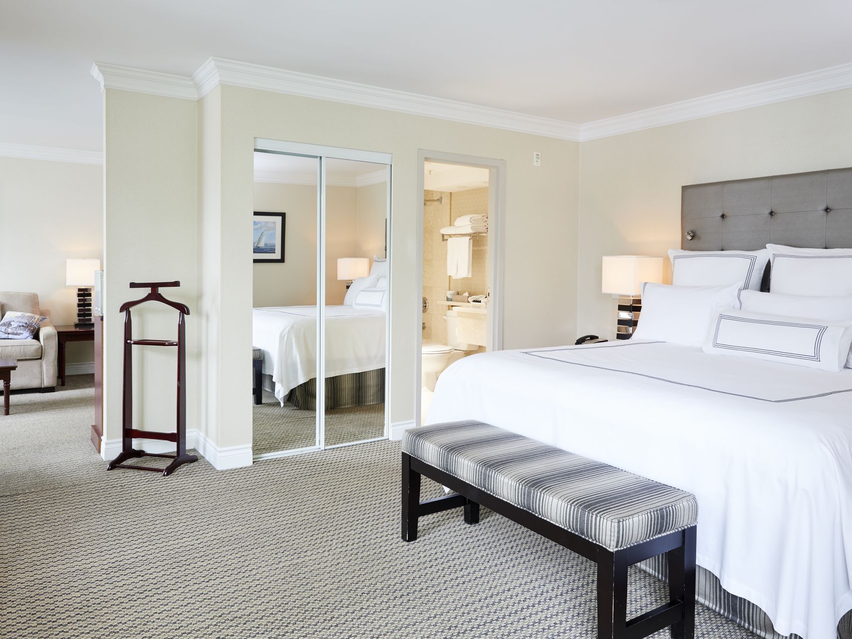 Waterfront Executive Suite bedroom at Granville Island Hotel
