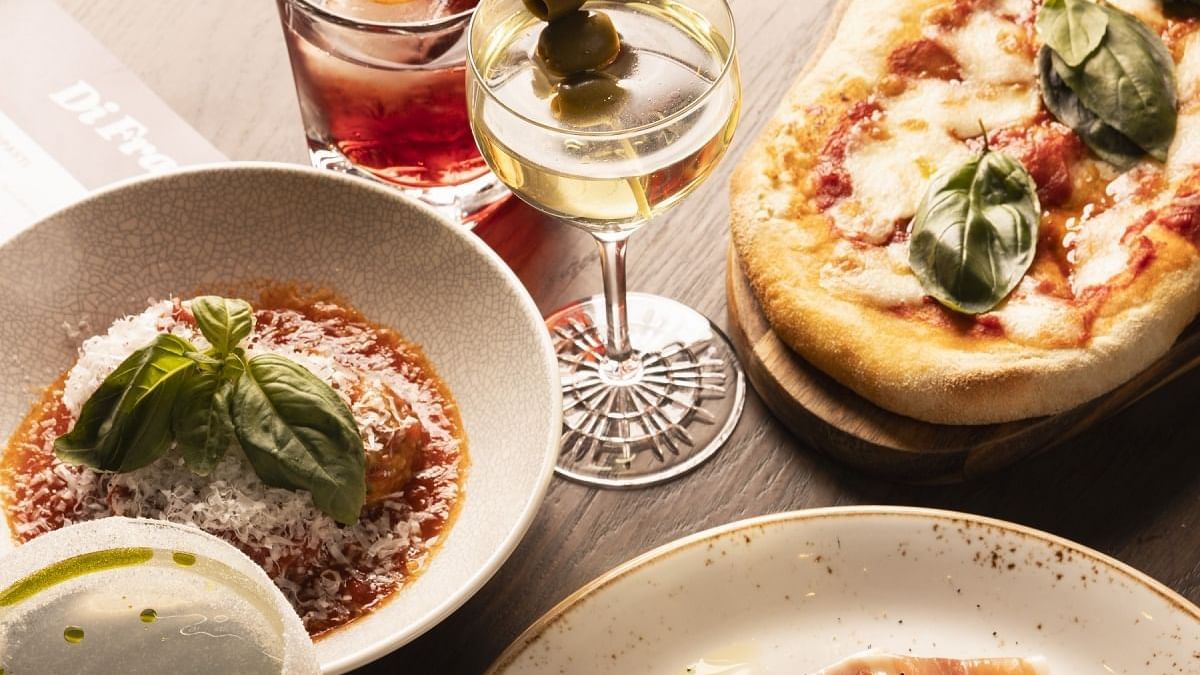 Pizza, pasta, prosciutto and cocktails served in Di Francesco Cucina at Crown Hotel Melbourne
