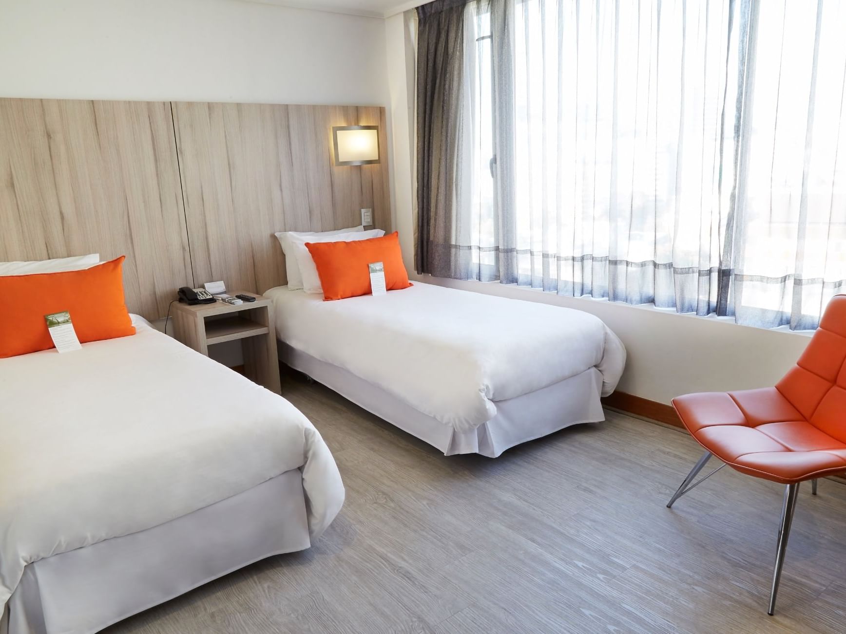 Beds in Standard Twin room at Hotel Torremayor Providencia