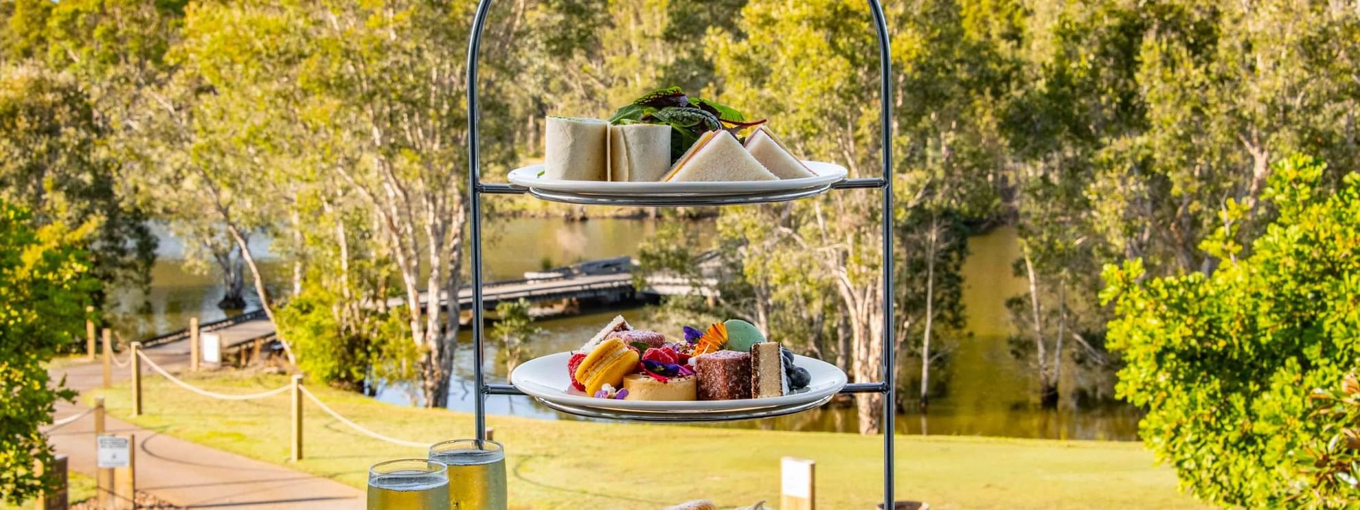 high tea for 2 with scenic views