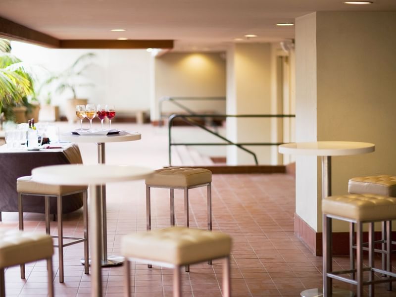 Outdoor terrace arranged for breakouts at Pullman Sydney Hyde Park