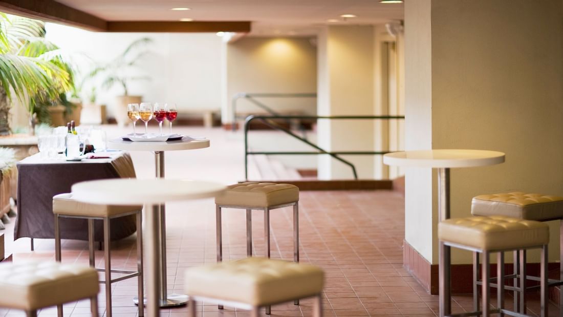 Outdoor terrace arranged for breakouts at Pullman Sydney Hyde Park