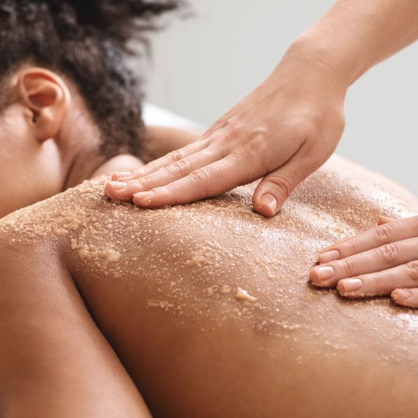 Back scrub, massage add on