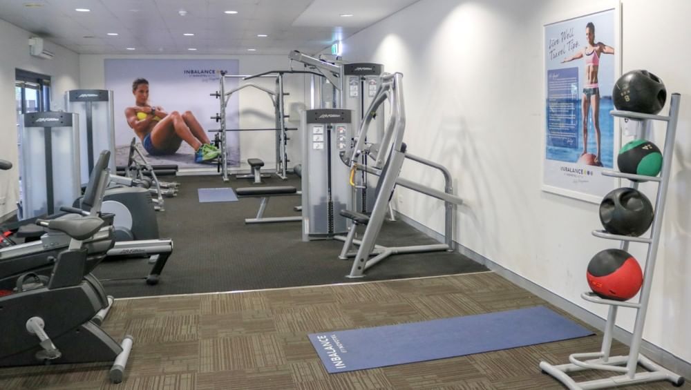 Fitness area with equipment at Novotel Darwin Airport