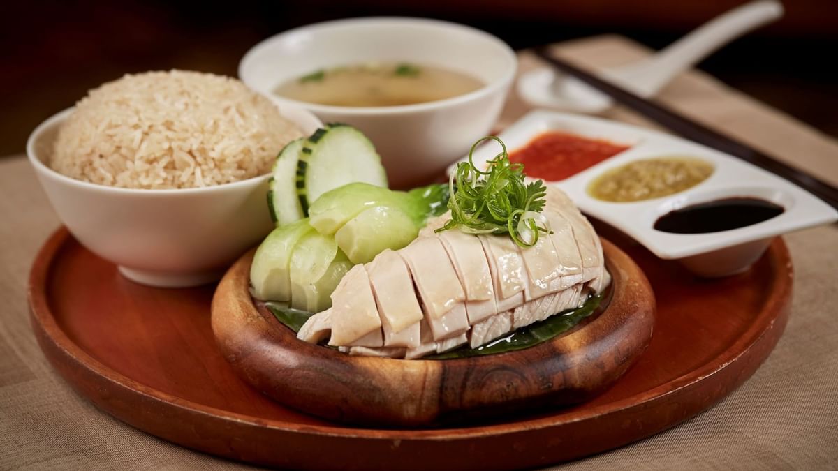 Close-up of a dish served in restuarant at Fullerton Sydney