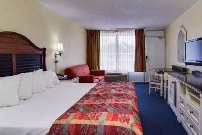 Hotel room with one bed