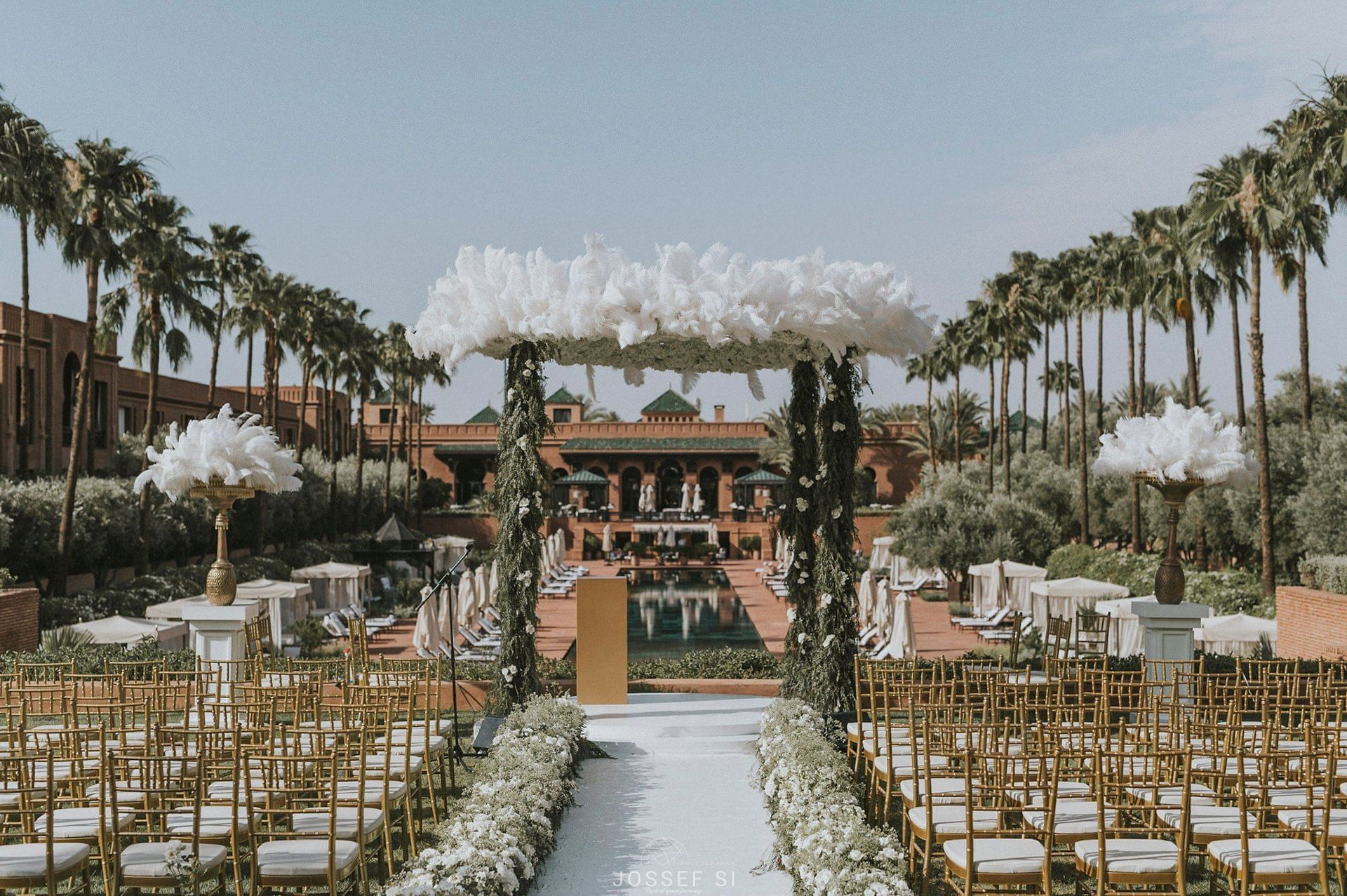 Outdoor wedding ceremony at Selman Marrakech