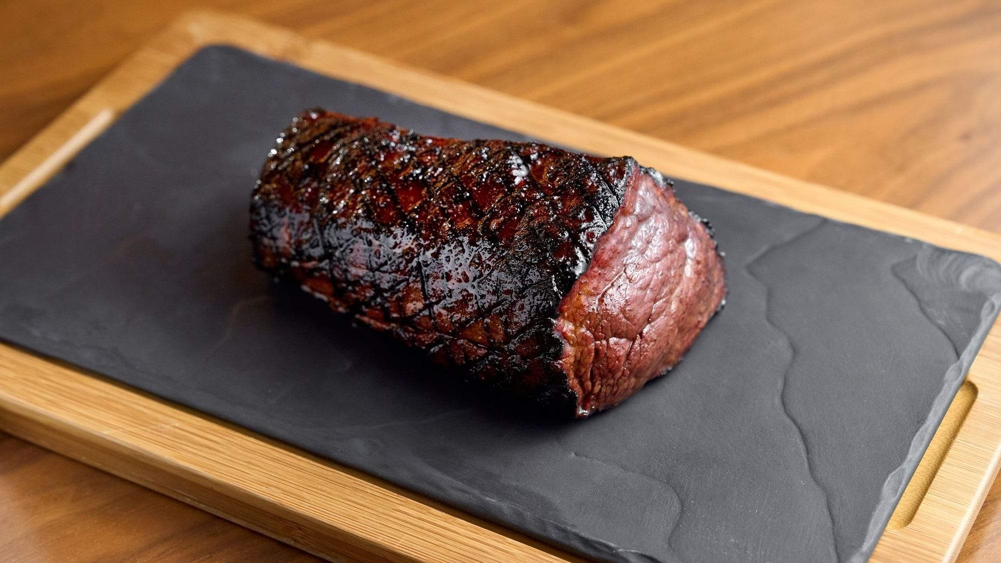 Grilled pork served in Pacific Groove Restaurant & Lounge at Paramount Hotel Dubai