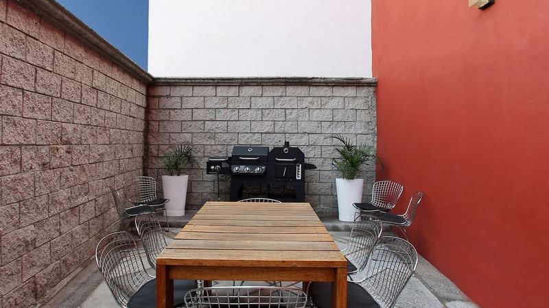 Table set up in Asador area at Fiesta Inn Querétaro