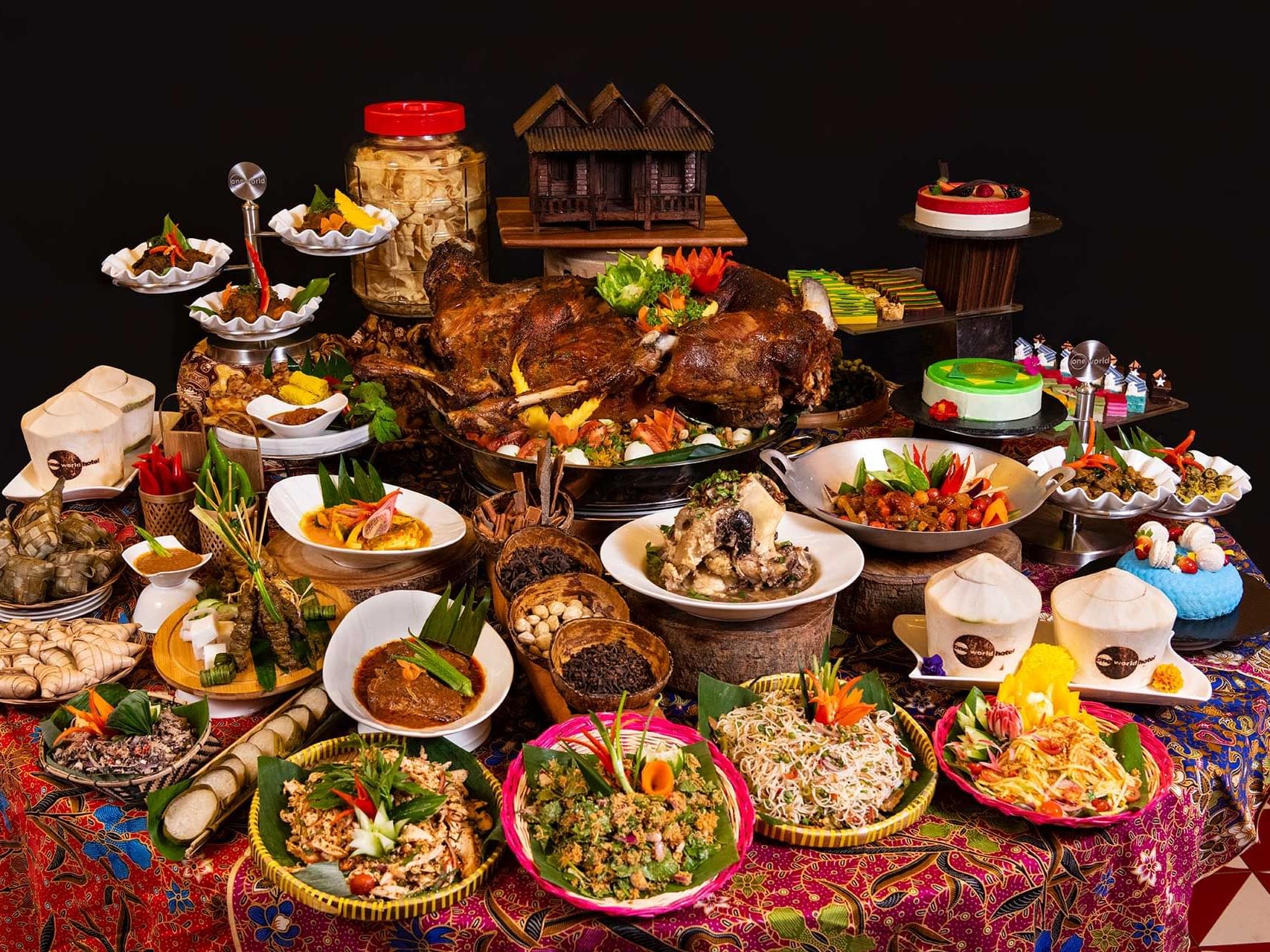 Seribu Satu Rasa Buffet Dinner featuring a variety of food dishes at One World Hotel