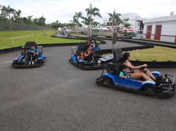 Family driving go-karts