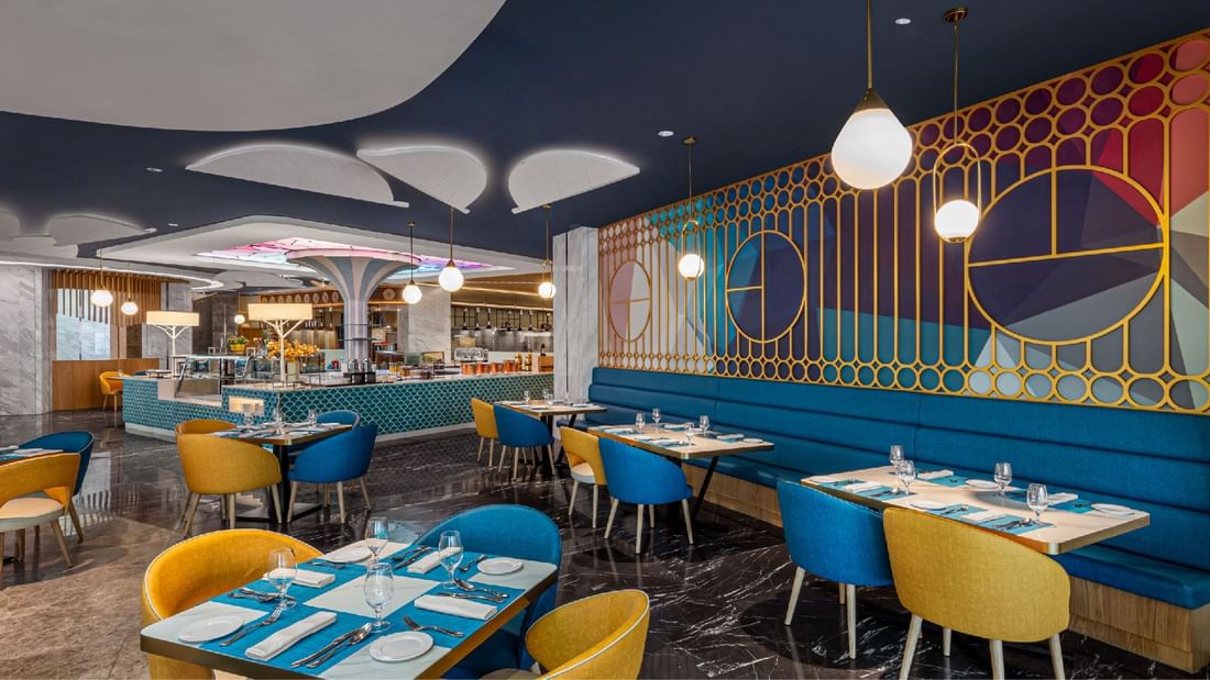 Dining set-up in the Sunset Terrace at Sunway Resort