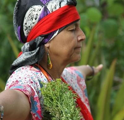 Lady engaged in Temazcal ceremony at Marea Beachfront Villas