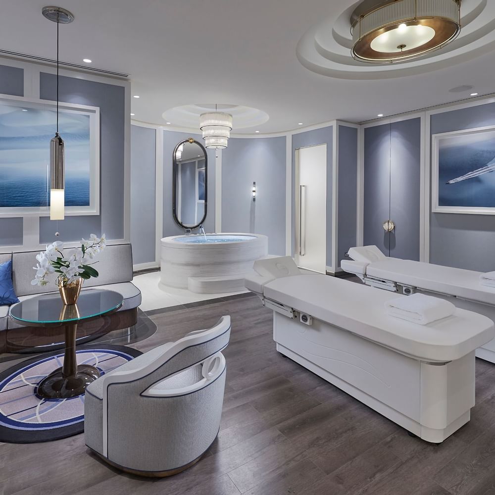 Spa interior of Spa room at Crown Hotels spa