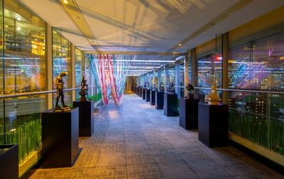 Interior of a decorated walkway at Hotel Eclat Beijing