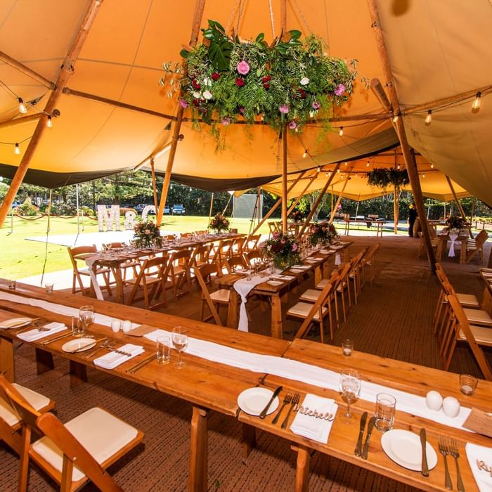Novotel Sunshine Coast Resort tipi wedding