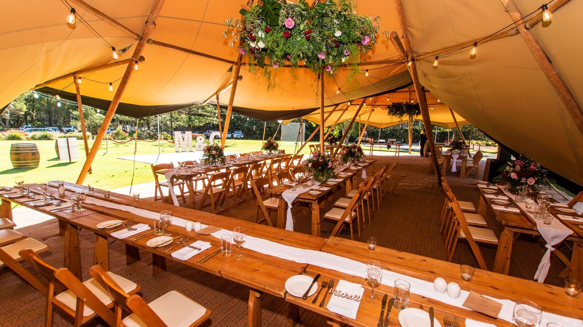 Novotel Sunshine Coast Resort tipi wedding