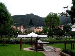 Aerial of Parque de la 93 Street Park near Bogotá Plaza Hotel