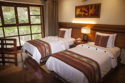 room with two beds in machupicchu hotel