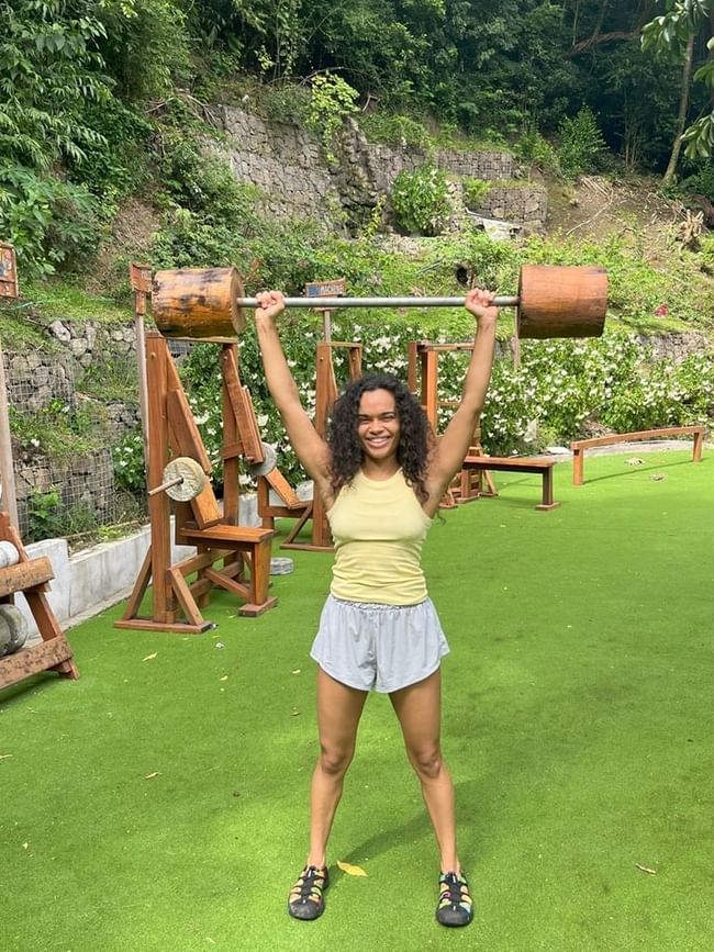 women at the Ladera garden a St lucia pitons hotel