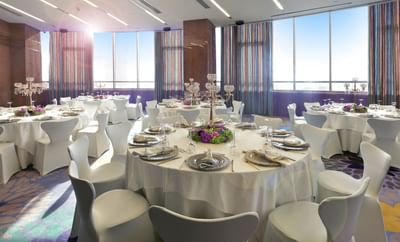 Banquet tables Breesim Ballroom at Symphony Style