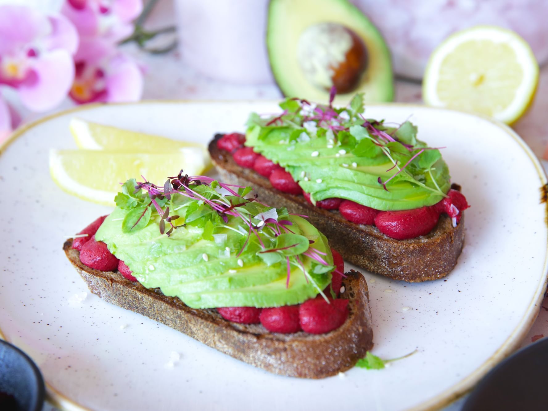 Avocado on toast at the Rose Room
