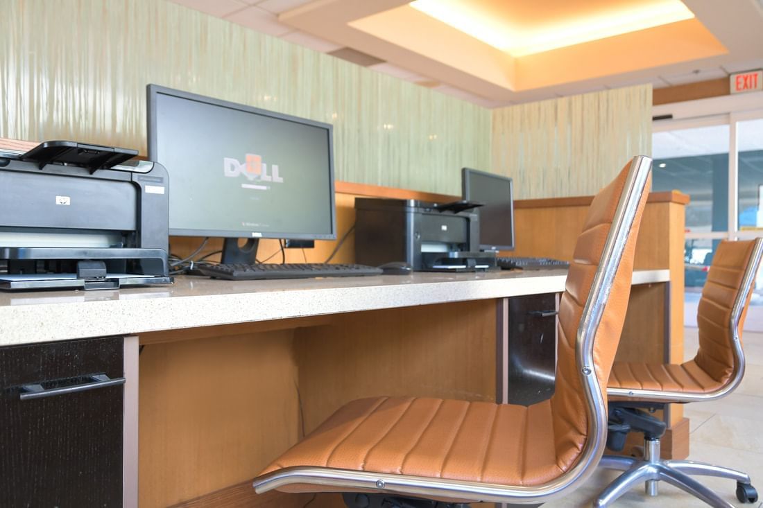 Business center with computers & printers at Gateway Hotel