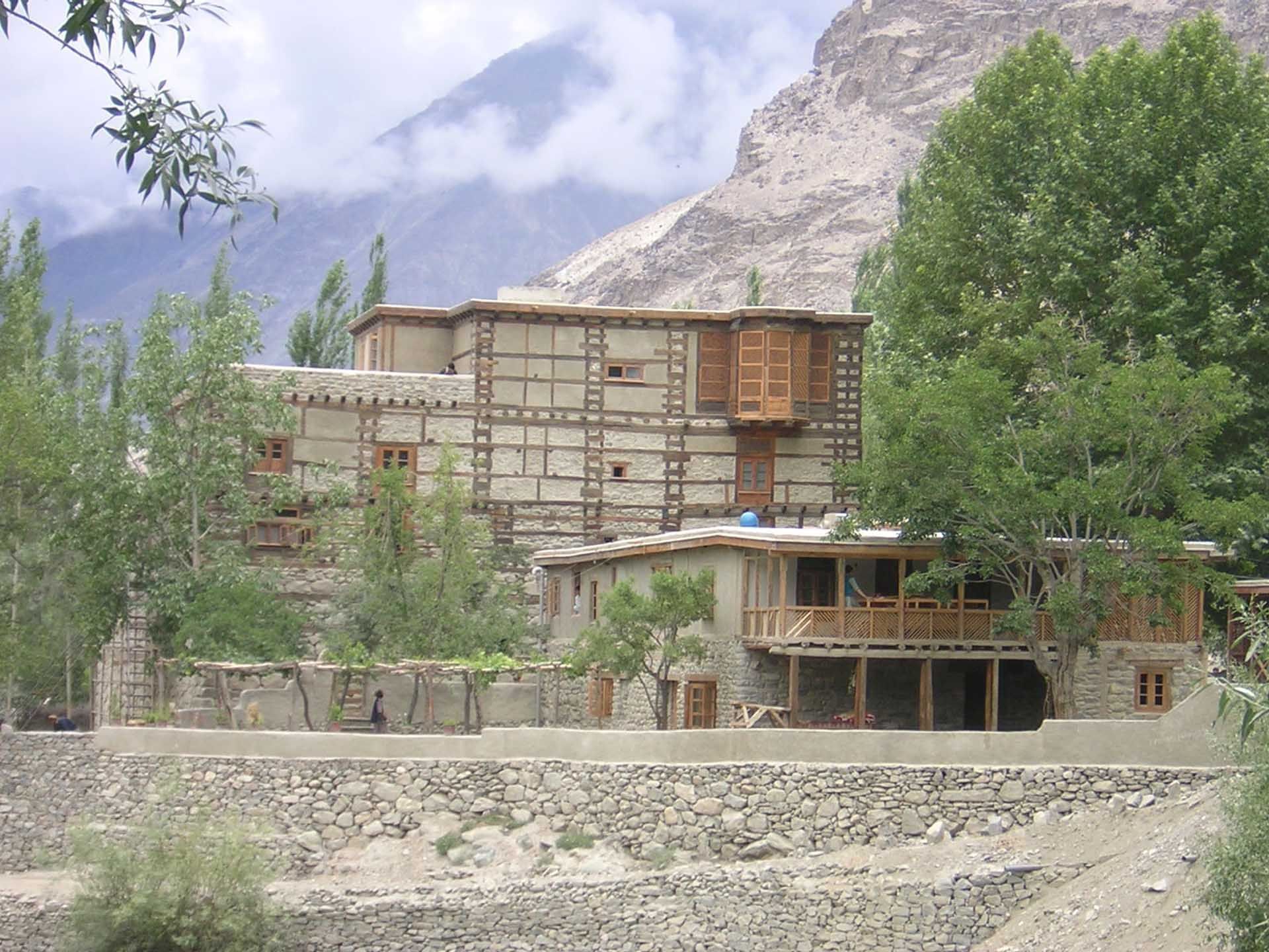An exterior view of the Hotel at Shigar Fort Residence