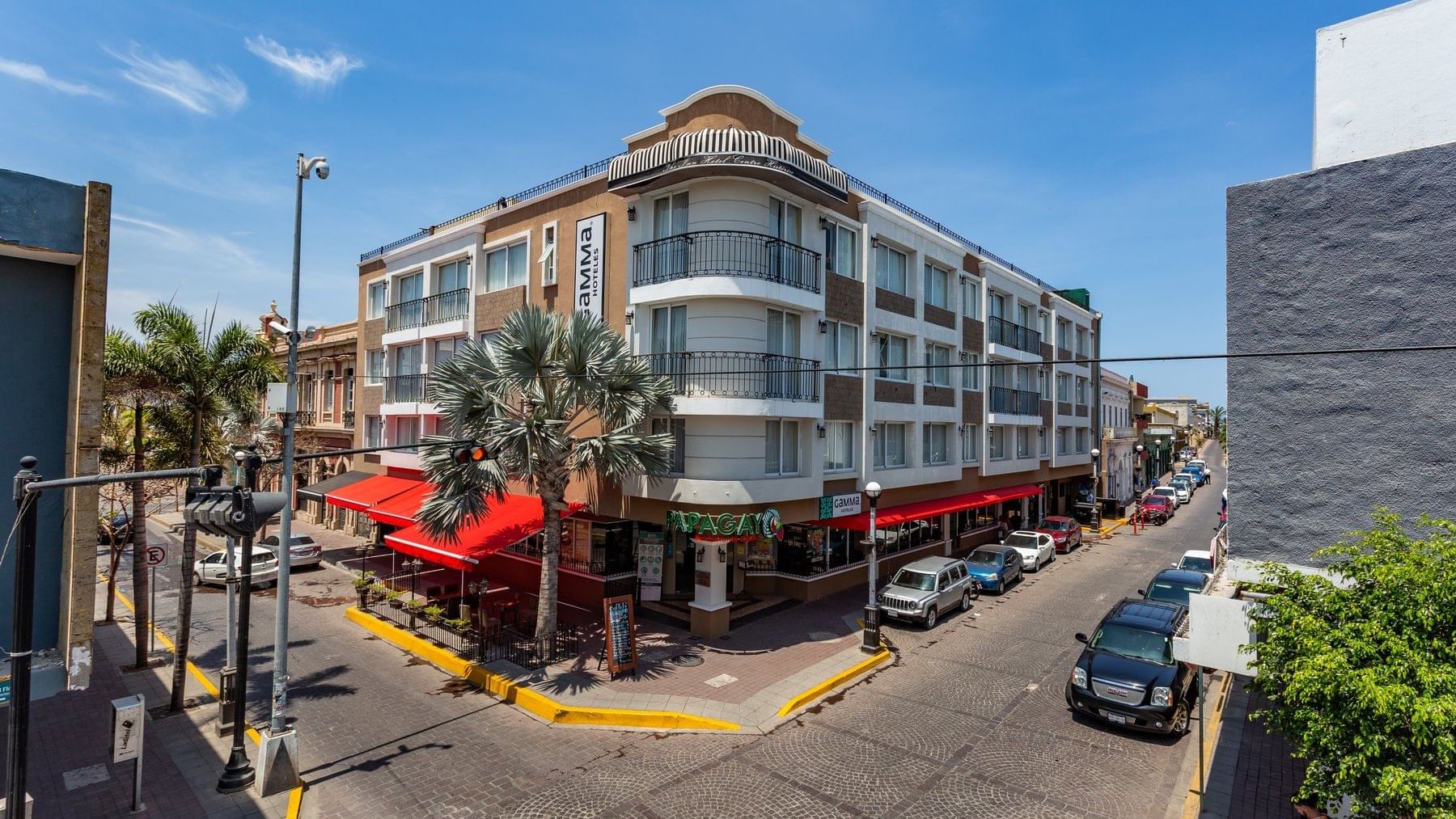 Exterior view of the front façade of at Gamma Pachuca