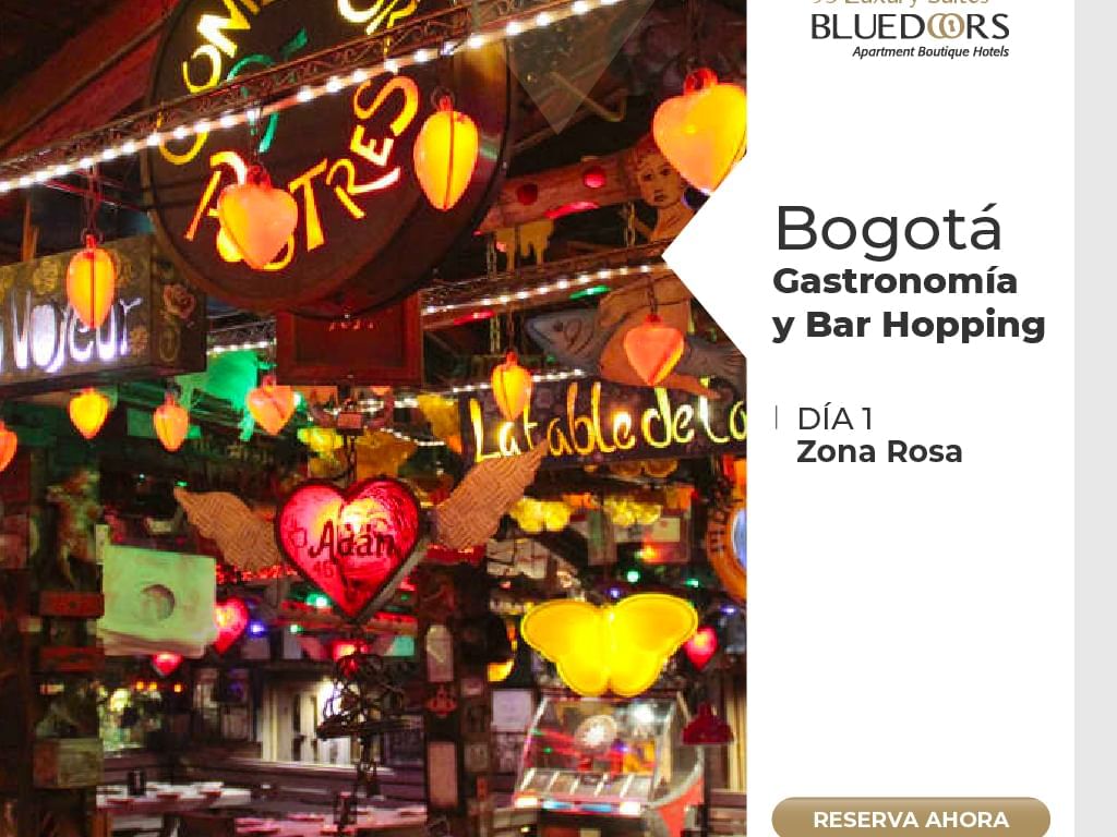 Gastronomía de Bogotá en hoteles Bluedoors
