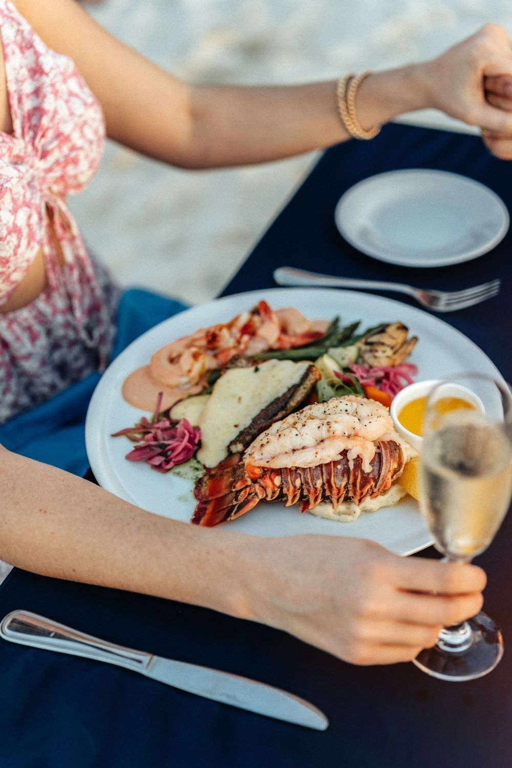 Grilled Caribbean lobster tail