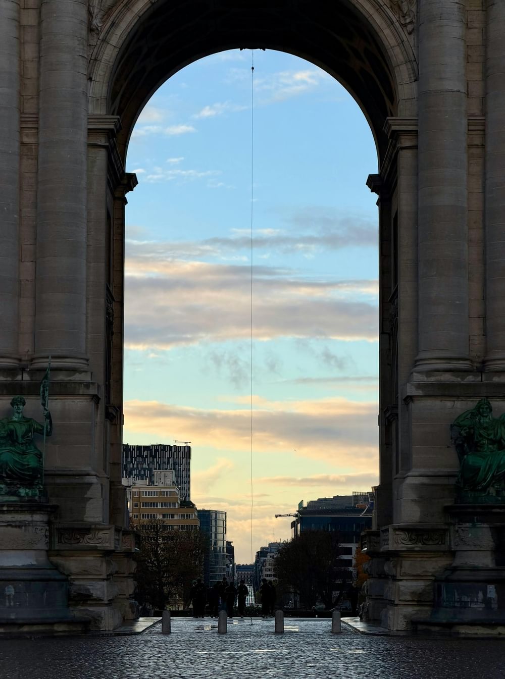 Arc de Triomphe in Paris with green statues near Hotel Barsey by Warwick