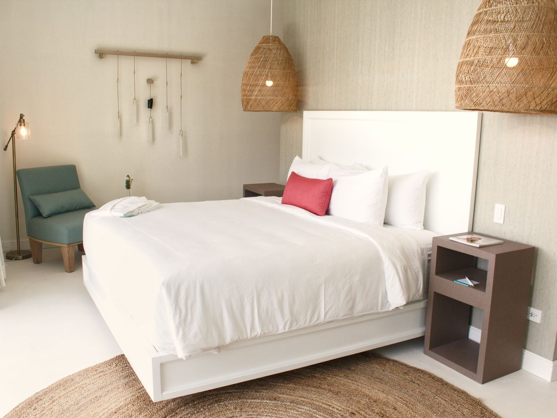 Interior of luxury lofts with a king bed at Retreat Costa Rica