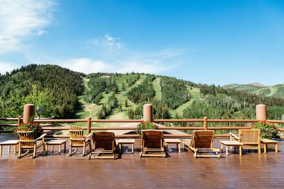 Stein Eriksen Lodge Summer Flagstaff Deck Mountain Views