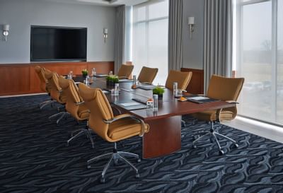 a large conference table