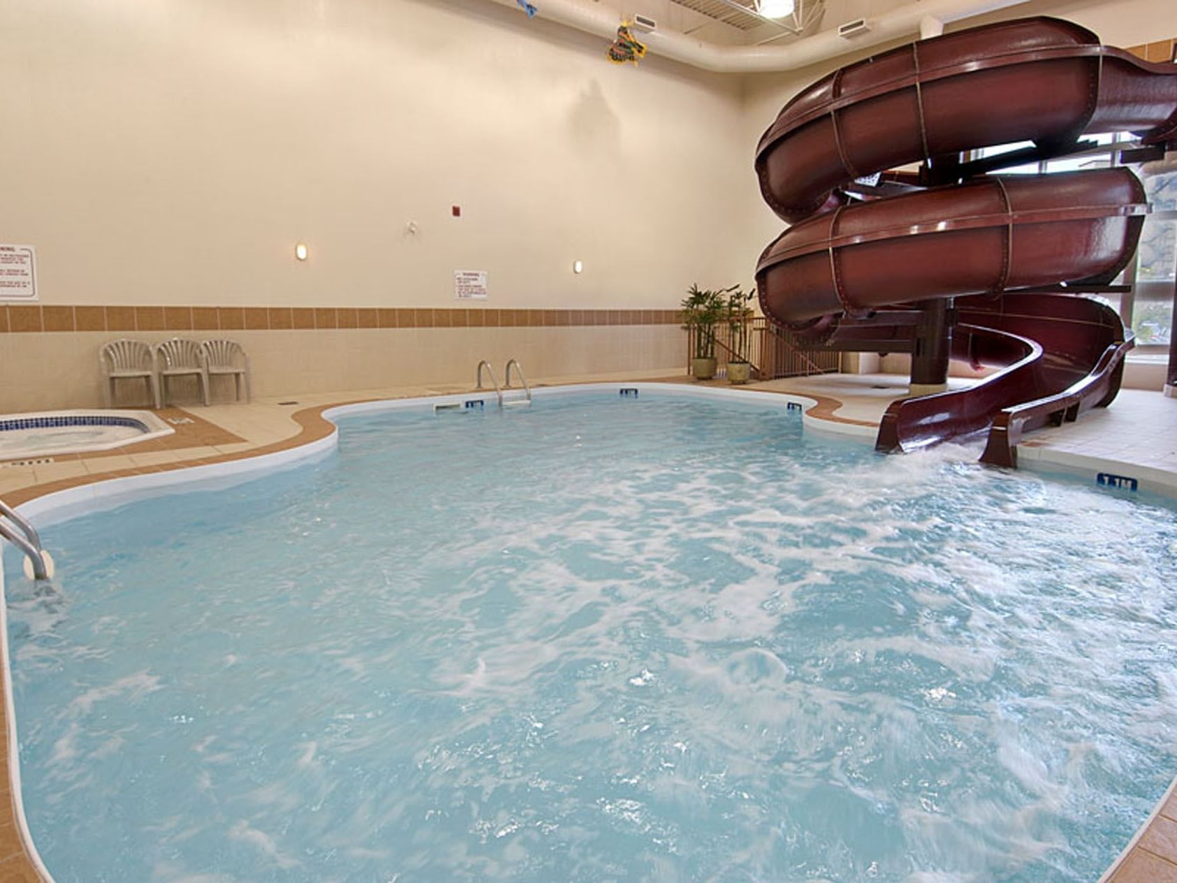 View of Onsite Pool & Waterslide at The Marlborough Hotel