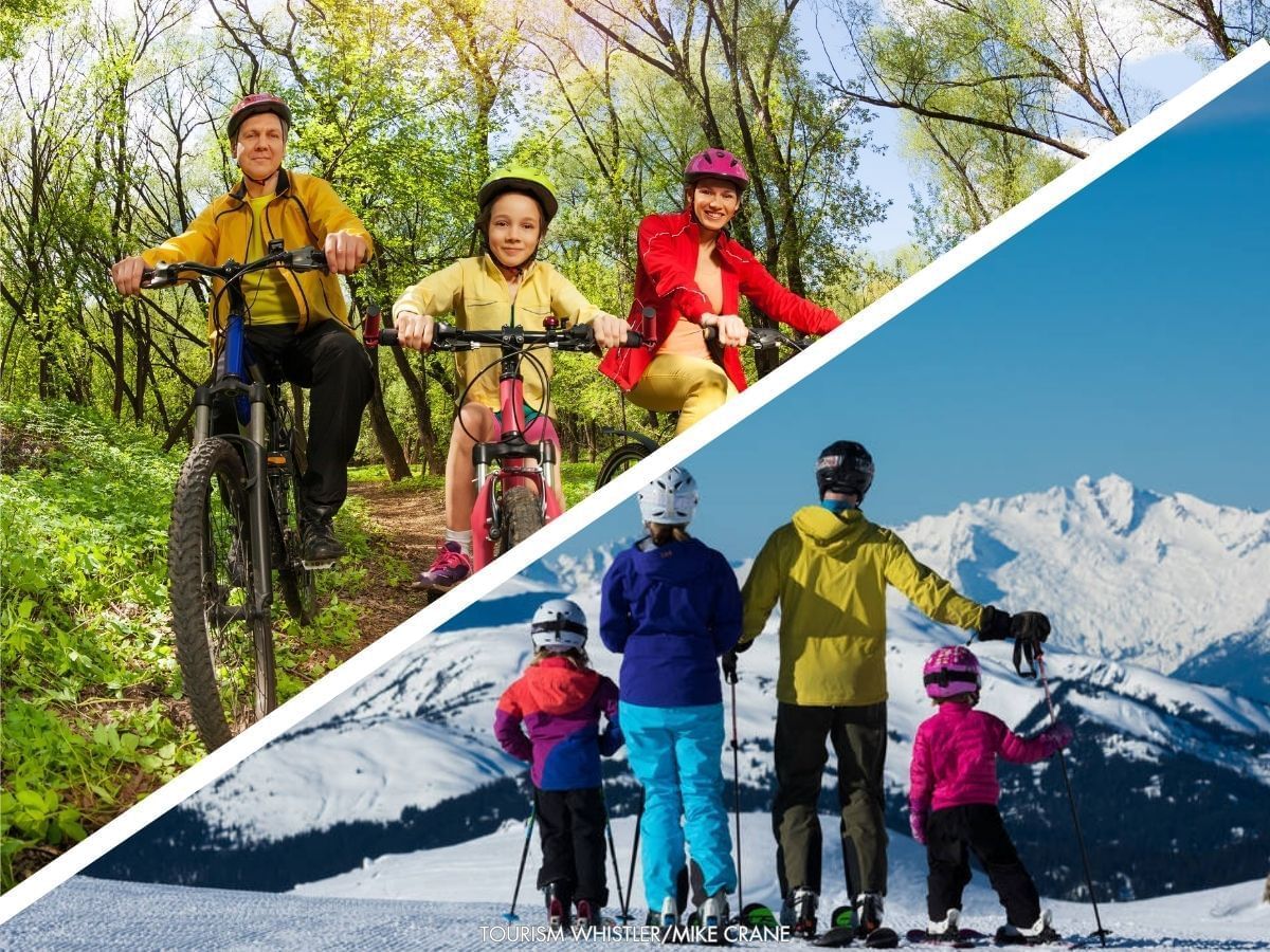 Image collage of Bike and Ski Adventures at Blackcomb Springs Suites