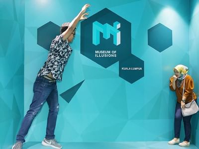 Guests enjoying themselves at the Museum of Illusions Kuala Lumpur near Sunway Velocity Hotel