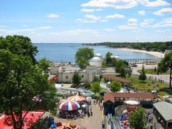 Aerial photo of Playland Park near J House Greenwich