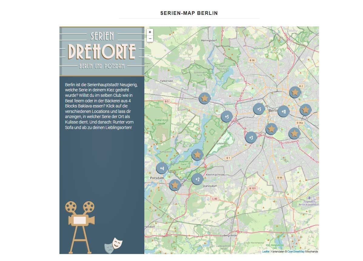 Serien Drehorte Map