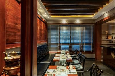 Luxury dining area in Silk Route at The Indus Valley Leh, Hotel Stay in Leh hotels with restaurants