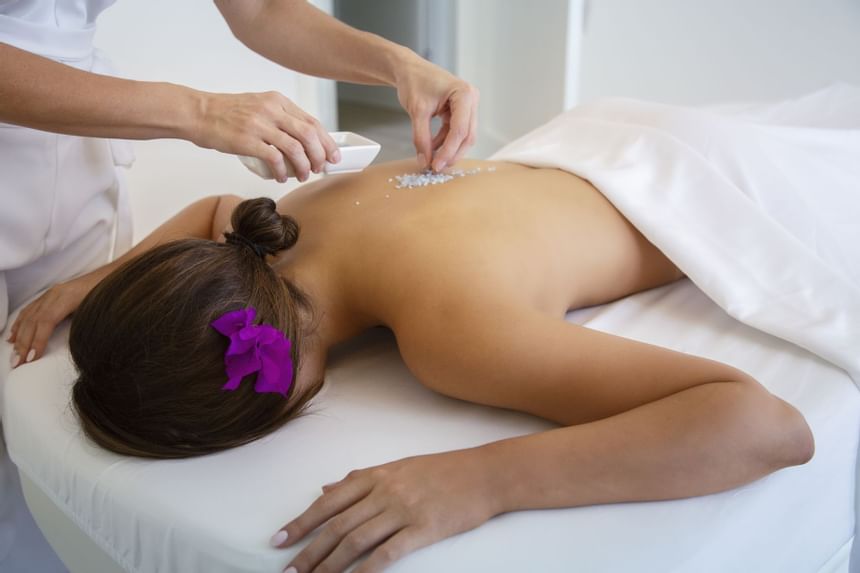 Woman getting a treatment in the spa at Retreat Costa Rica