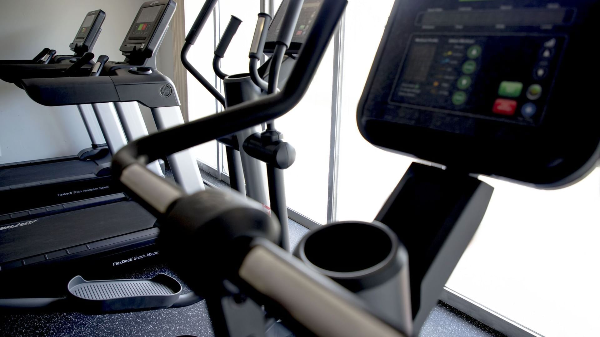 Close-up of the treadmill in the Gym at Gamma Tampico