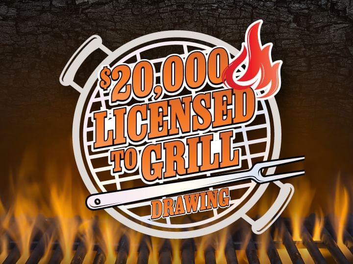 $20,000 Licensed to Grill Drawing Promo Logo