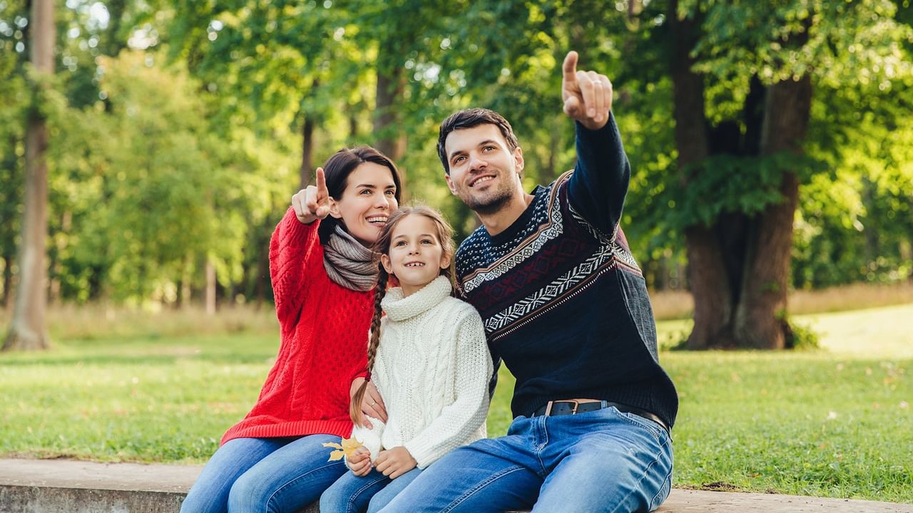 Family enjoying the park