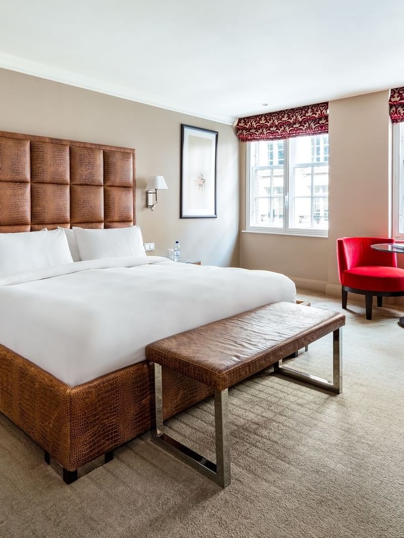King Bed in Superior king room at May Fair Hotel London