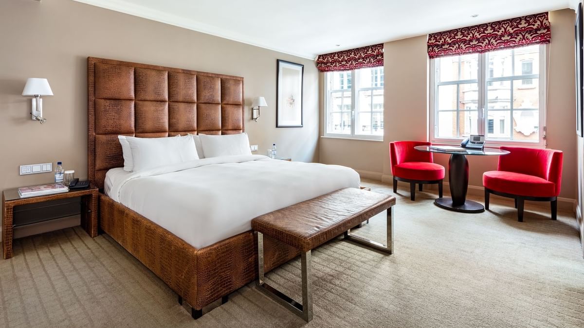King Bed in Superior king room at May Fair Hotel London