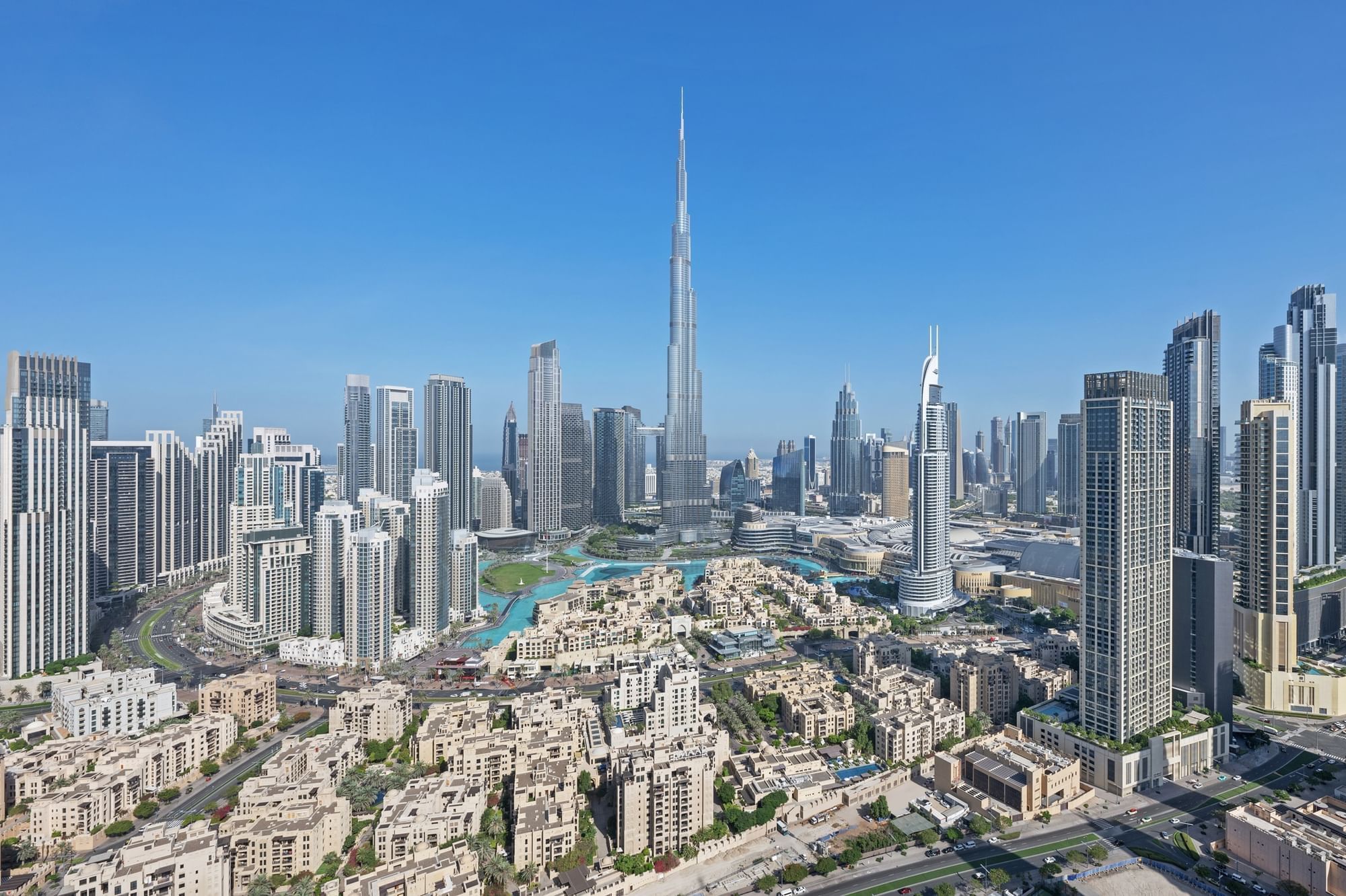 Panoramic view of the city skyline from DAMAC Maison Royale the Distinction