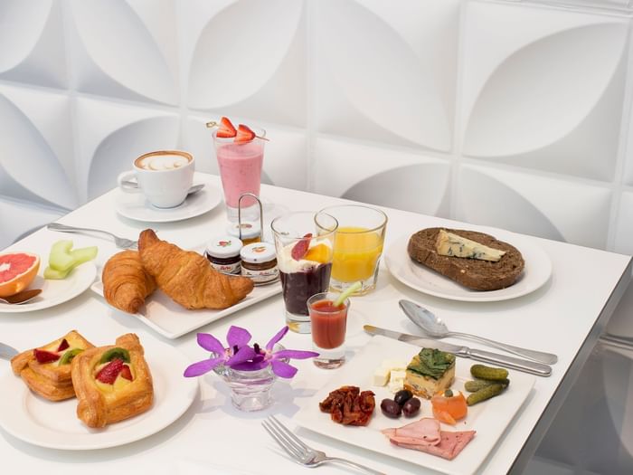 Variety of dishes in Breakfast at The Brasserie, Como Melbourne