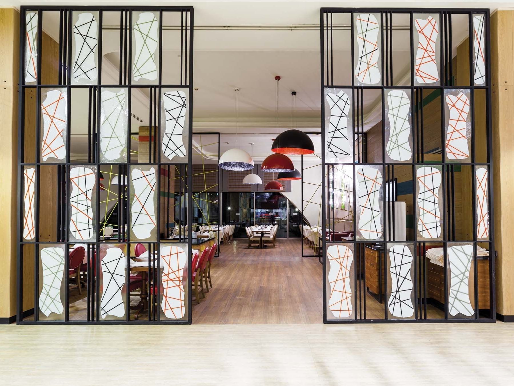 Entrance to the dining area of Parkfora Main Restaurant at Titanic Deluxe Lara